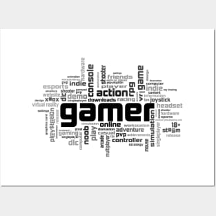 Gamer Theme Black Version Posters and Art